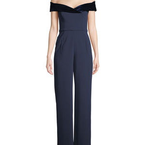 Black Halo "Yoli" jumpsuit with velvet 6